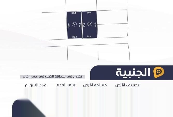 أرض سكنية للبيع بتصنيف حدائقي في جنبية