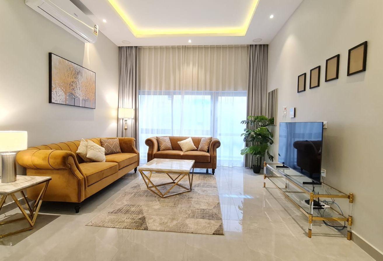 1-Bedroom Semi Furnished Closed Kitchen