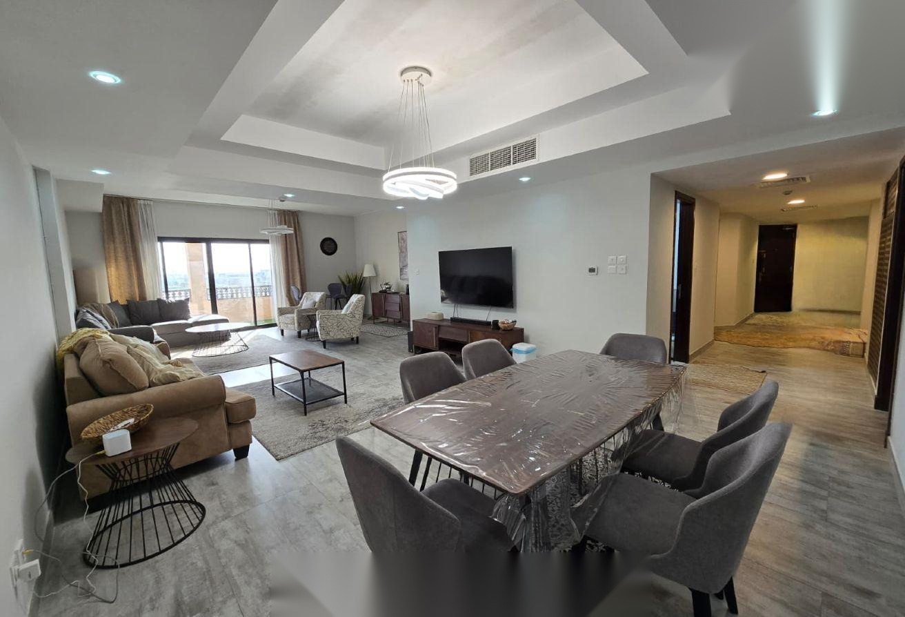 Fully Furnished 3BR + Maid Apartment with Sea View, Amwaj