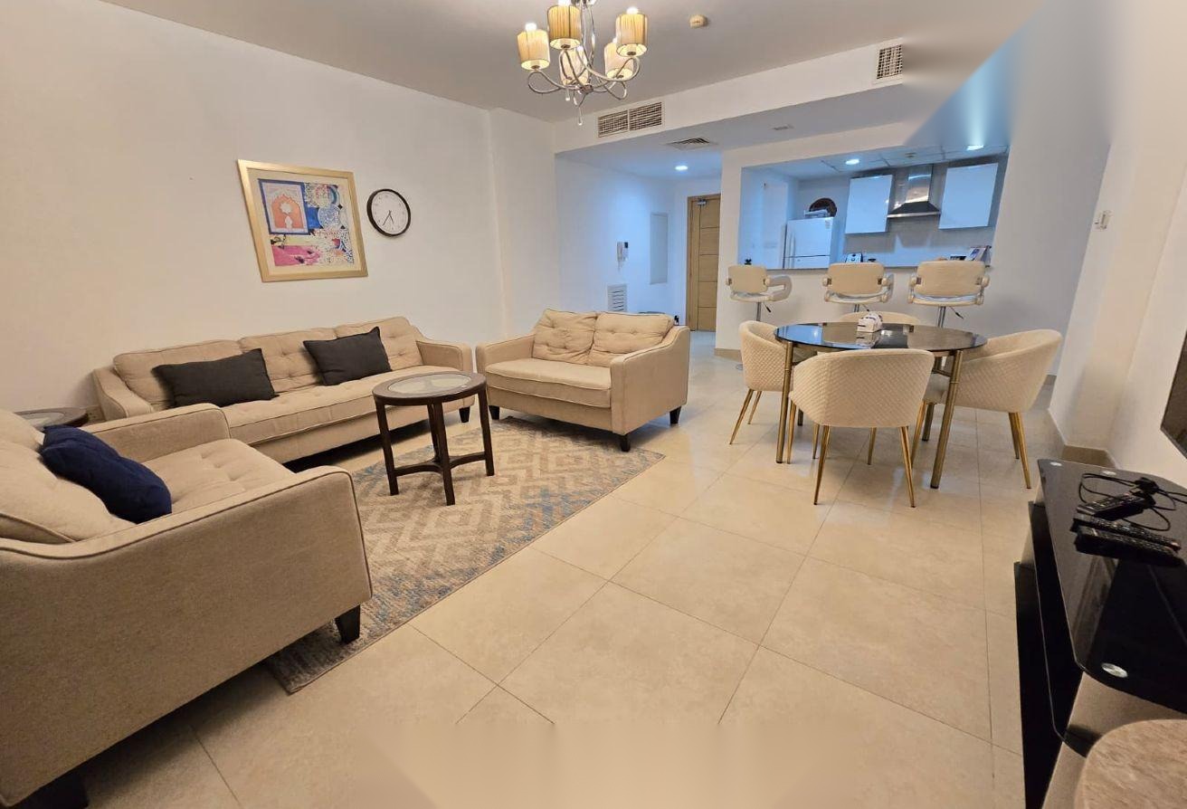 Furnished 2-Bedroom Apartment with Balcony, Amwaj Islands