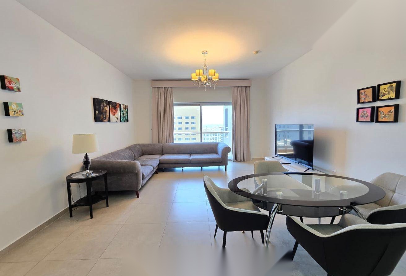 Fully Furnished 1-Bedroom Apartment with Pool-View Balcony