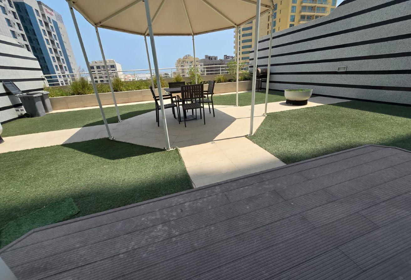 Sea View Penthouse 2BHK Terrace Laundry Room