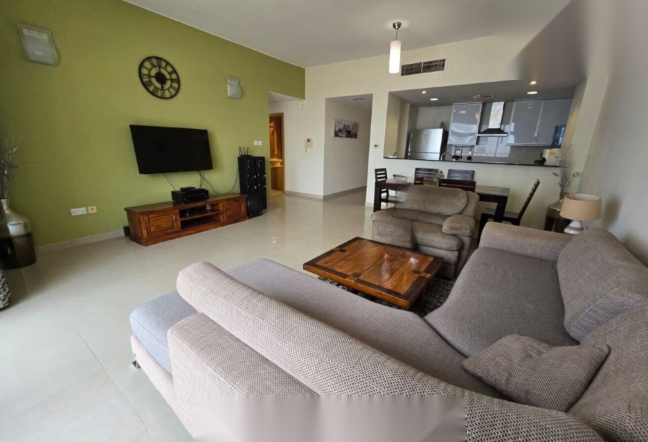 Fully Furnished 2-Master Bedroom Apartment with 2 Balconies, Amwaj Islands